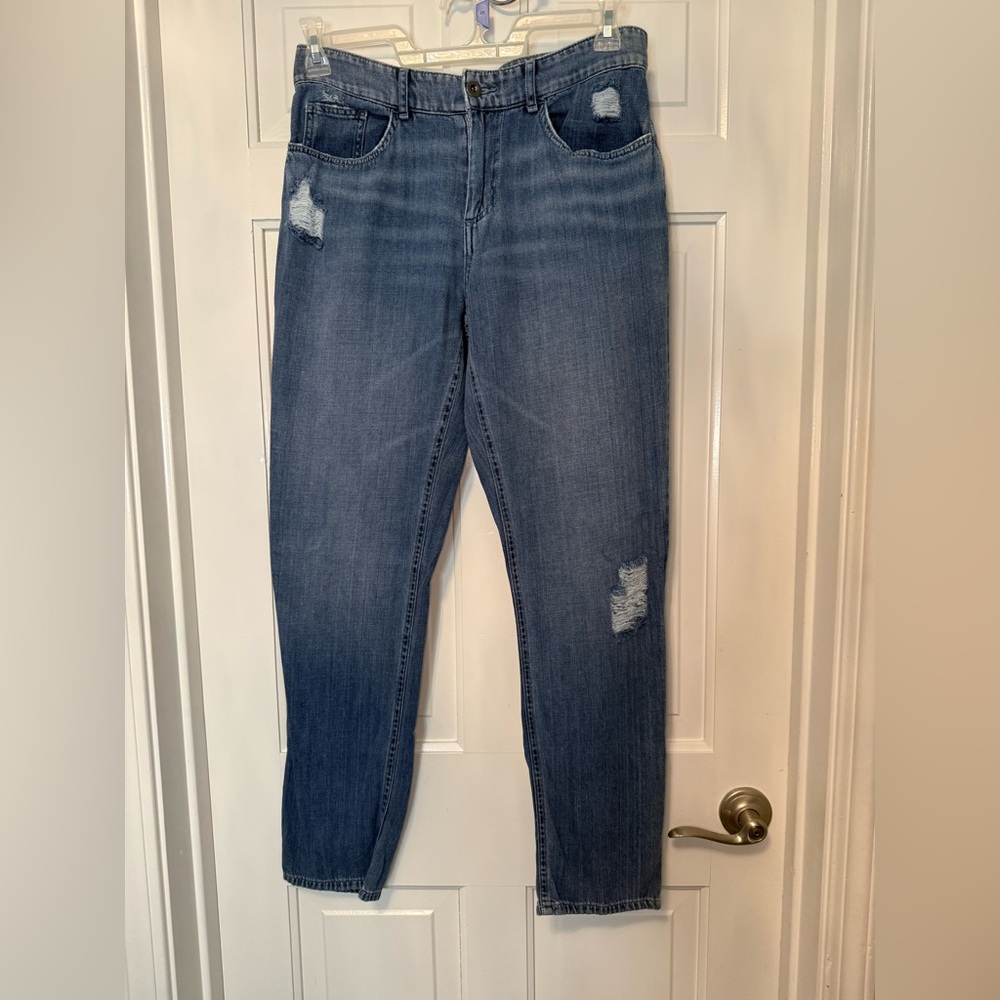 Bella Dahl Light Wash Distressed Jeans Soft Lightweight Denim
